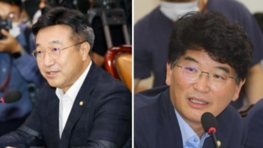 윤호중·박완주 더불어민주당 의원[연합]
