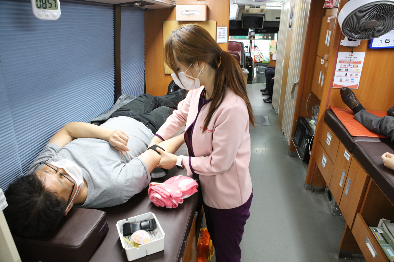 박세영 안산도시공사 노조위원장 헌혈참여[안산도시공사 제공]