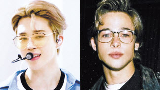 BTS 지민 (좌) , 브래드 피트 (우)