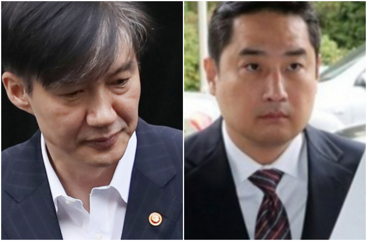 조국 전 법무부 장관과 강용석 변호사. [연합]