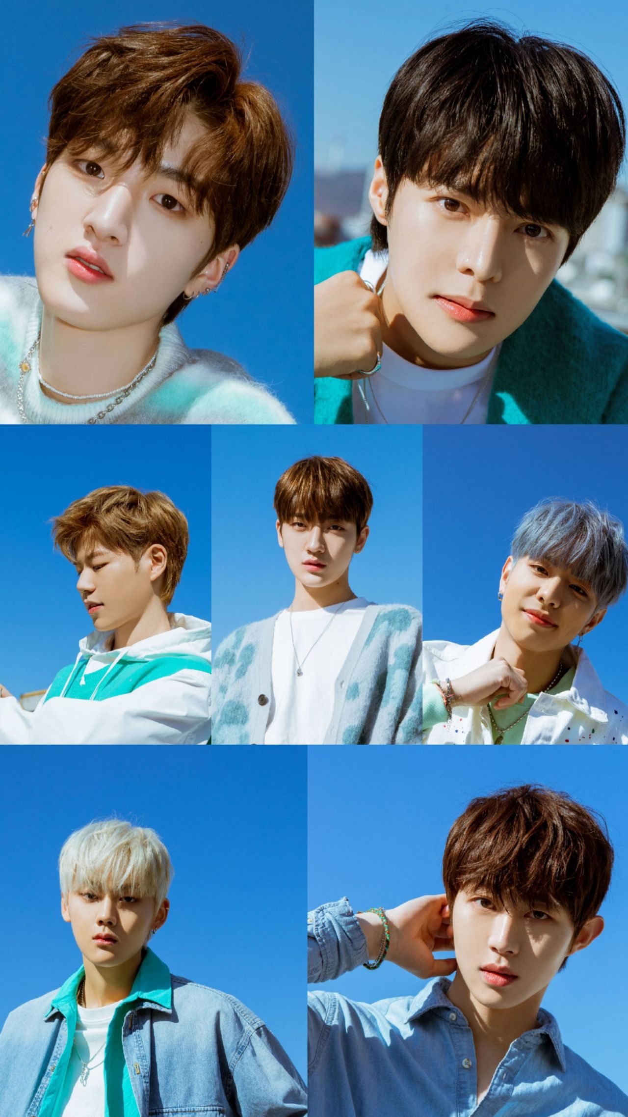 Ciipher members:(From left to right, top to bottom row) Hyunbin, Hwi, Dohwan, Won, Keita, Tag and Tan (Rain Company)