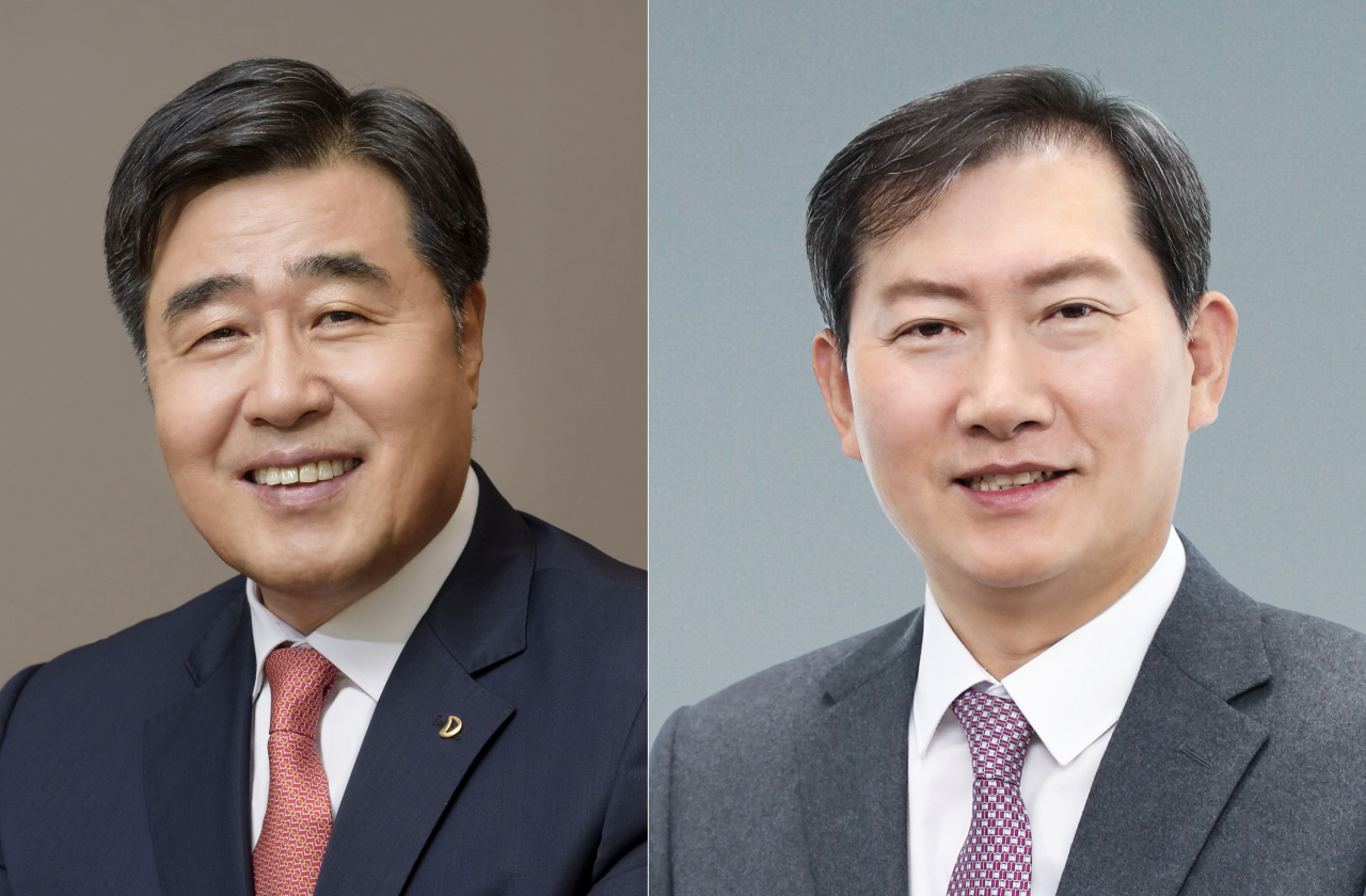김형 대우건설 사업대표(왼쪽)와 정항기 관리대표. [대우건설 제공]