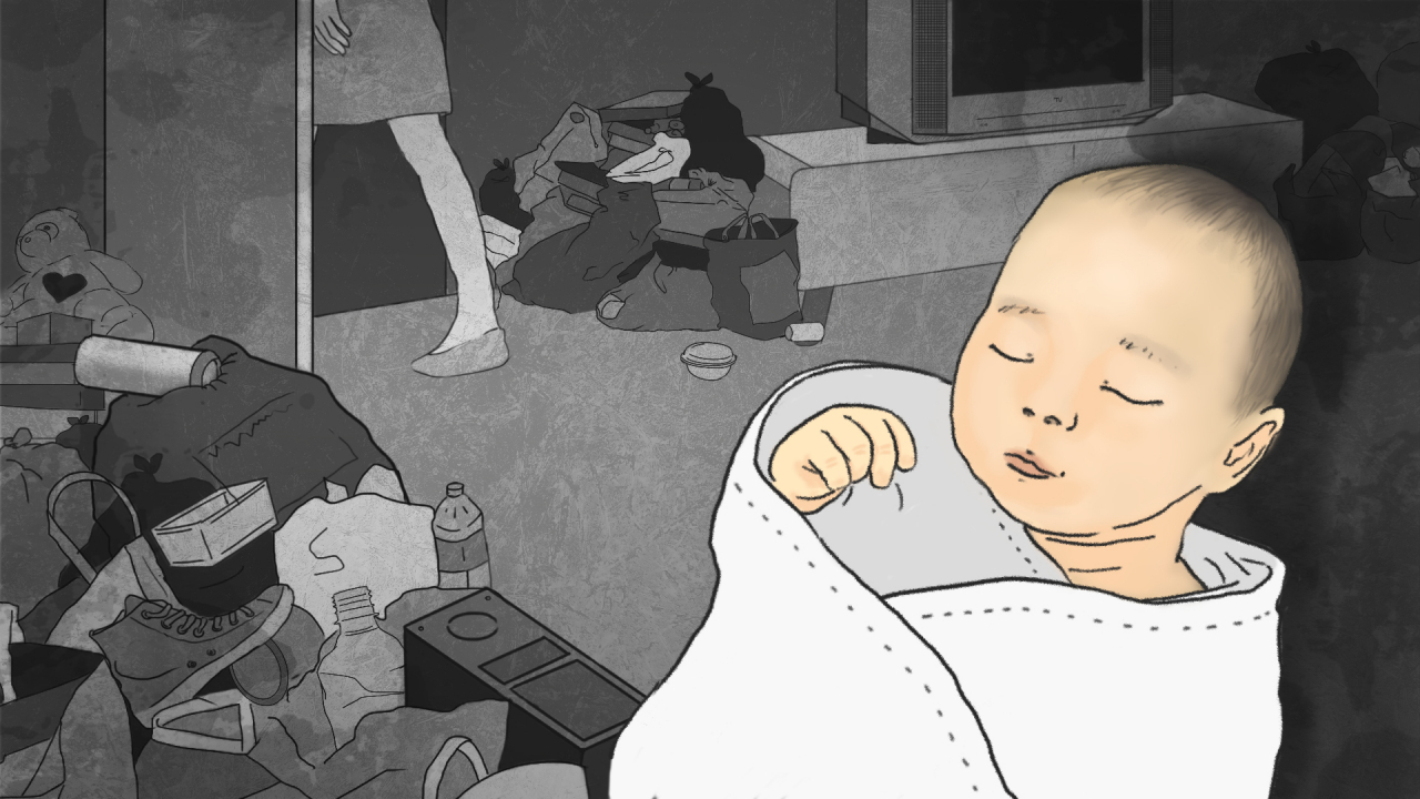 지난해 11월 여수에서 출생신고가 되지 않은 채 2년 동안 방치됐던 쌍둥이가 발견됐다. [일러스트=권해원 디자이너]