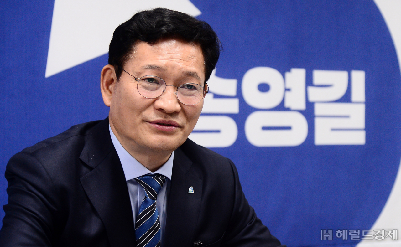 송영길 더불어민주당 당대표 후보. 이상섭 기자 babtong@heraldcorp.com