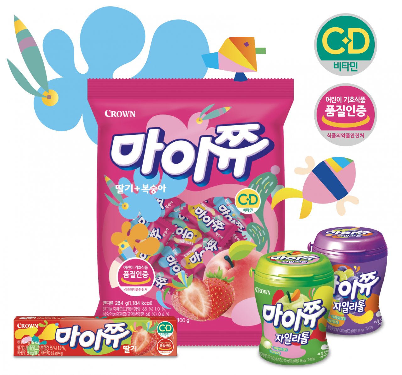 크라운 마이쮸 제품 사진. [크라운제과 제공]