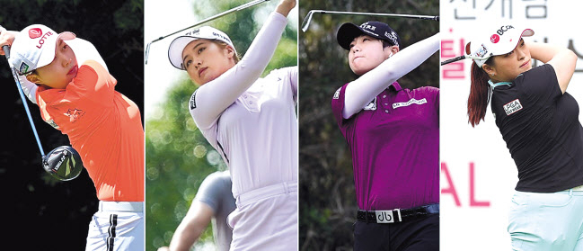 김효주, 이정은, 박성현, 장하나(왼쪽부터) [KLPGA 제공]