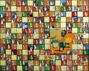 곽덕준, 무의미 9494, 캔버스에 혼합재료, 130.3&times;162.2cm (100), 1994
