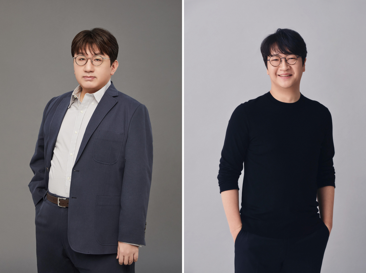 방시혁 하이브 의장, 윤석준 하이브 글로벌 CEO [하이브 제공]