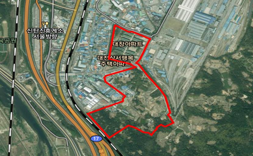 2차 신규택지로 지정된 대전 상서 지구 [국토교통부 제공]