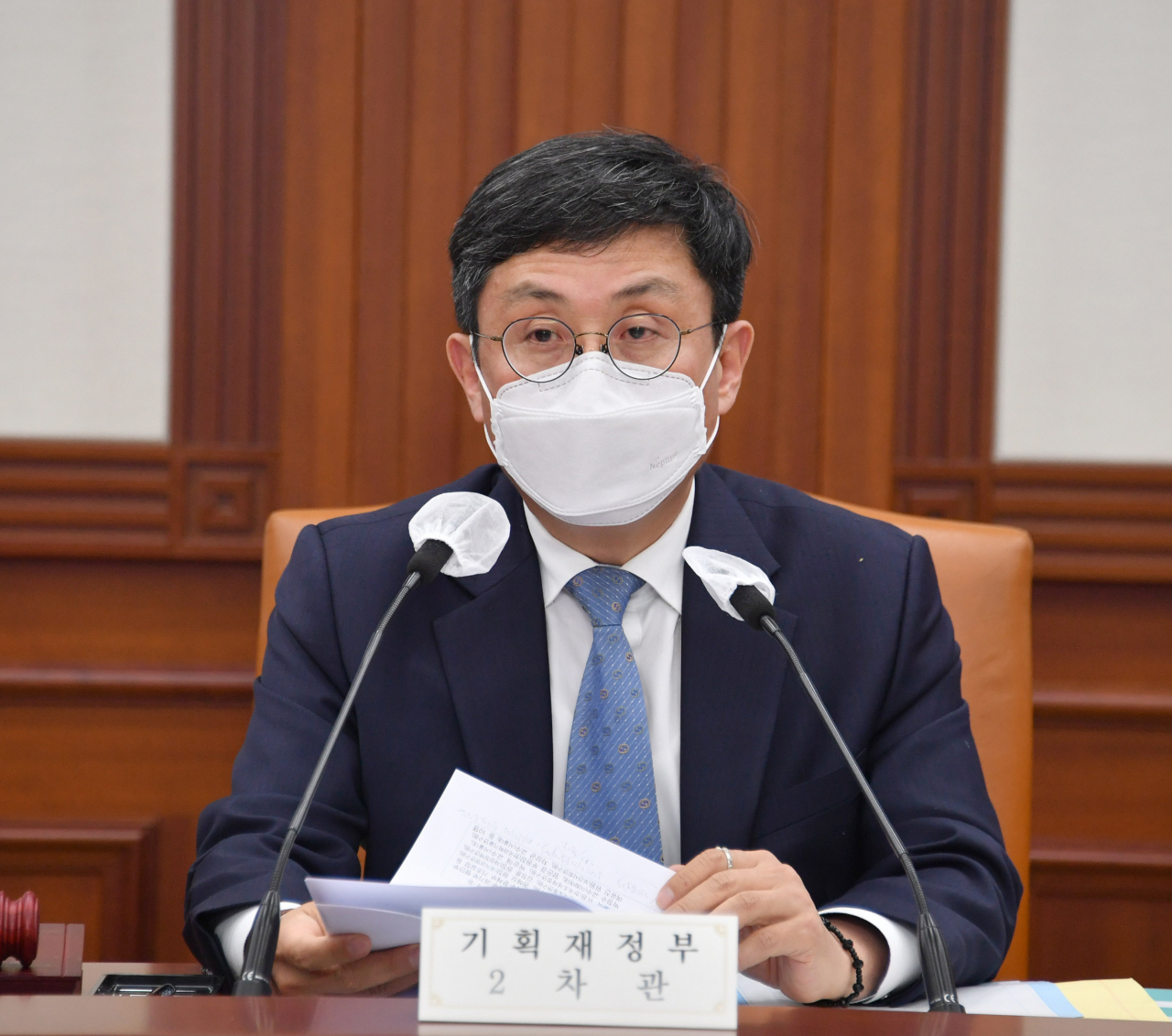 안도걸 기획재정부 2차관이 29일 서울 광화문 정부서울청사에서 열린 '제2회 재정운용전략위원회'에서 발언하고 있다. [기획재정부 제공]