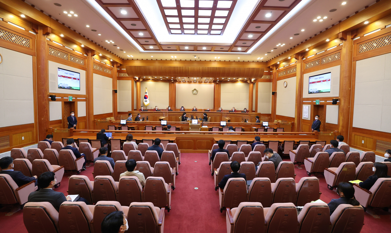 서울 종로구 헌법재판소 대심판정. [연합]