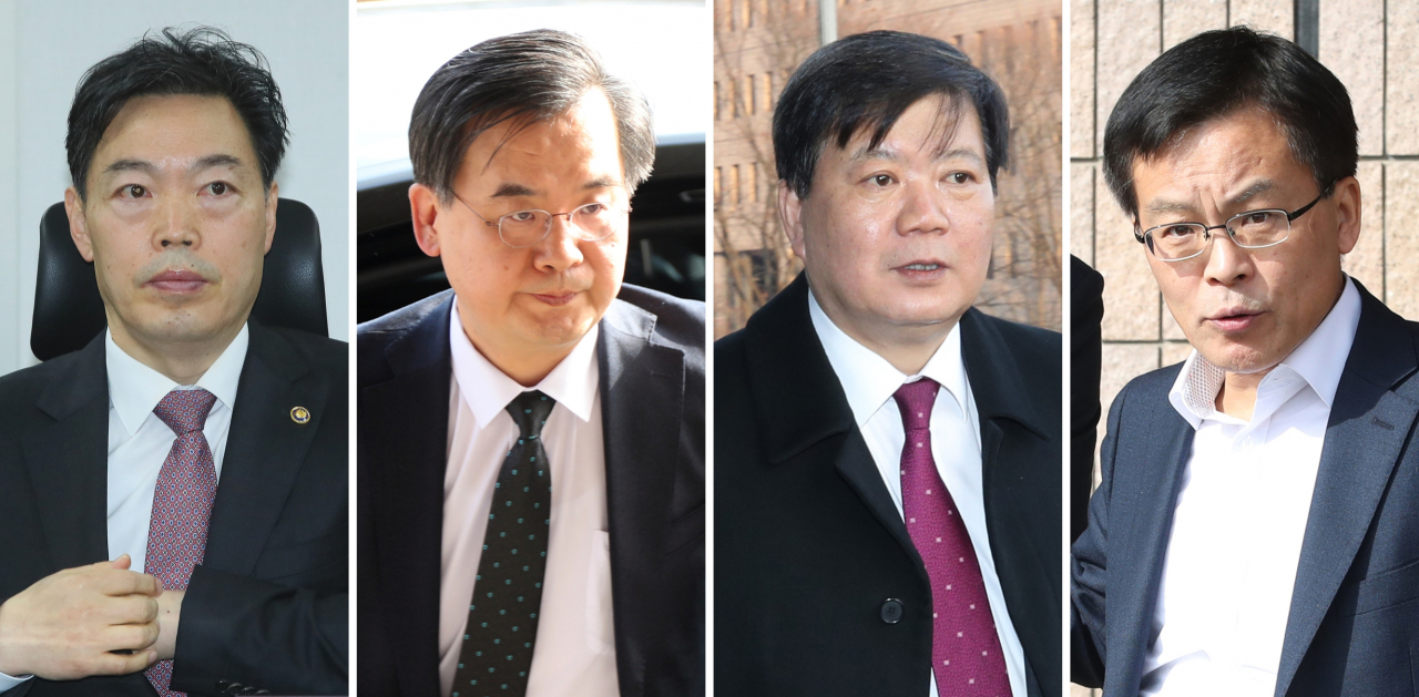 검찰총장후보추천위는 지난달 29일 회의를 열어 김오수 전 법무부 차관(왼쪽부터)과 구본선 광주고검장, 배성범 법무연수원장, 조남관 대검찰청 차장검사를 차기 검찰총장 후보로 법무부 장관에게 추천했다. [연합]