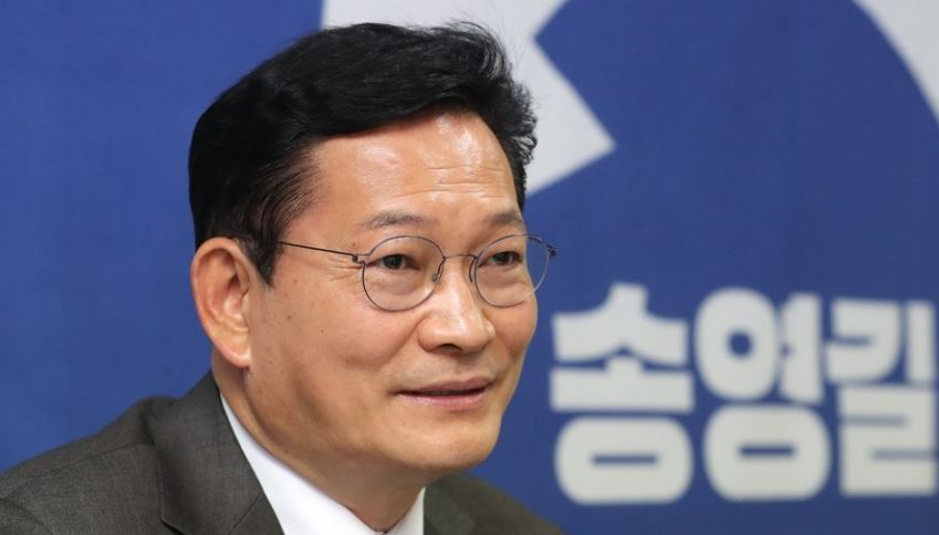 송영길 더불어민주당 신임 대표[연합]