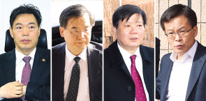 검찰총장후보추천위는 지난달 29일 회의를 열어 김오수 전 법무부 차관(왼쪽부터)과 구본선 광주고검장, 배성범 법무연수원장, 조남관 대검찰청 차장검사를 차기 검찰총장 후보로 법무부 장관에게 추천했다. [연합]