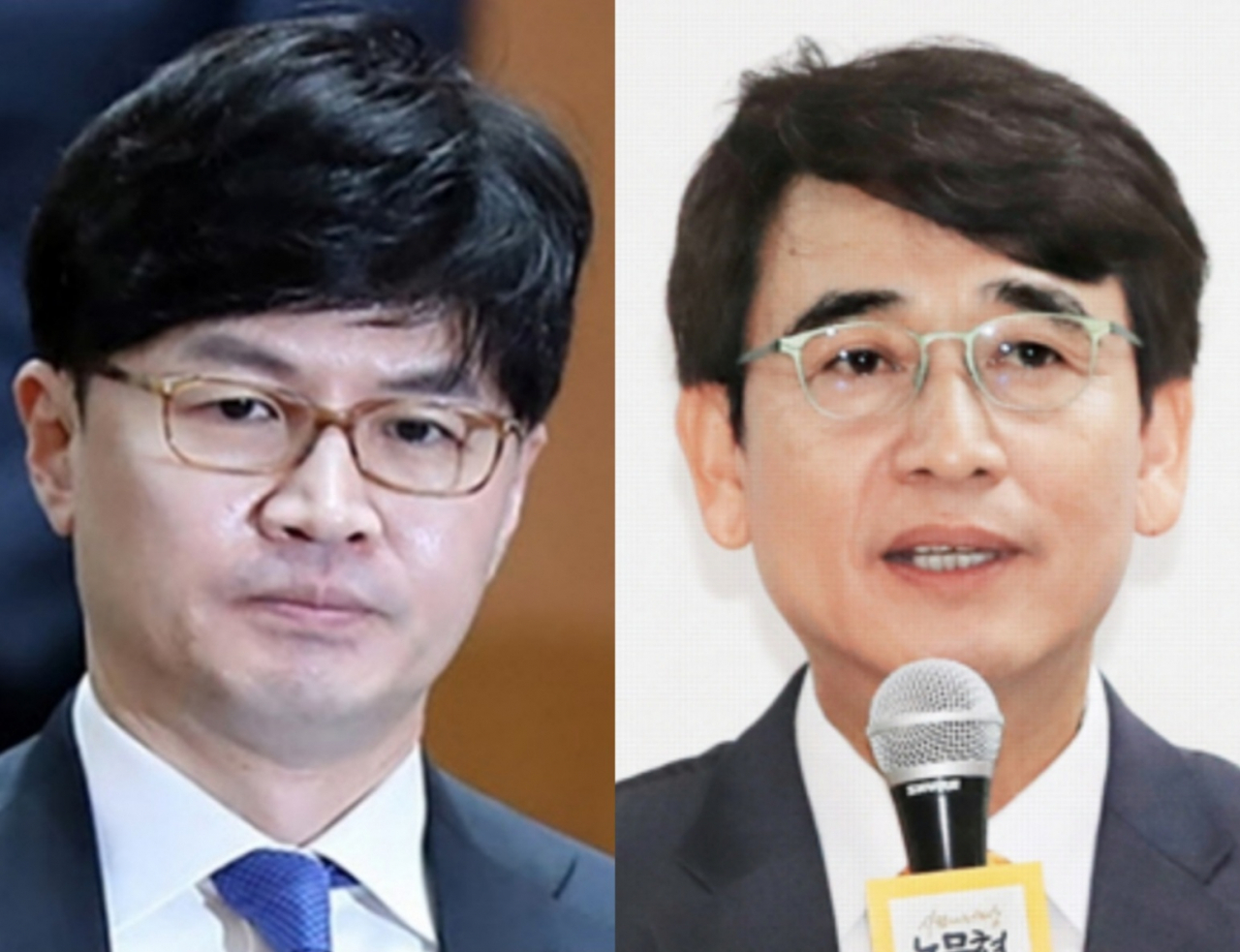한동훈(왼쪽) 검사장과 유시민 노무현재단 이사장 [연합]