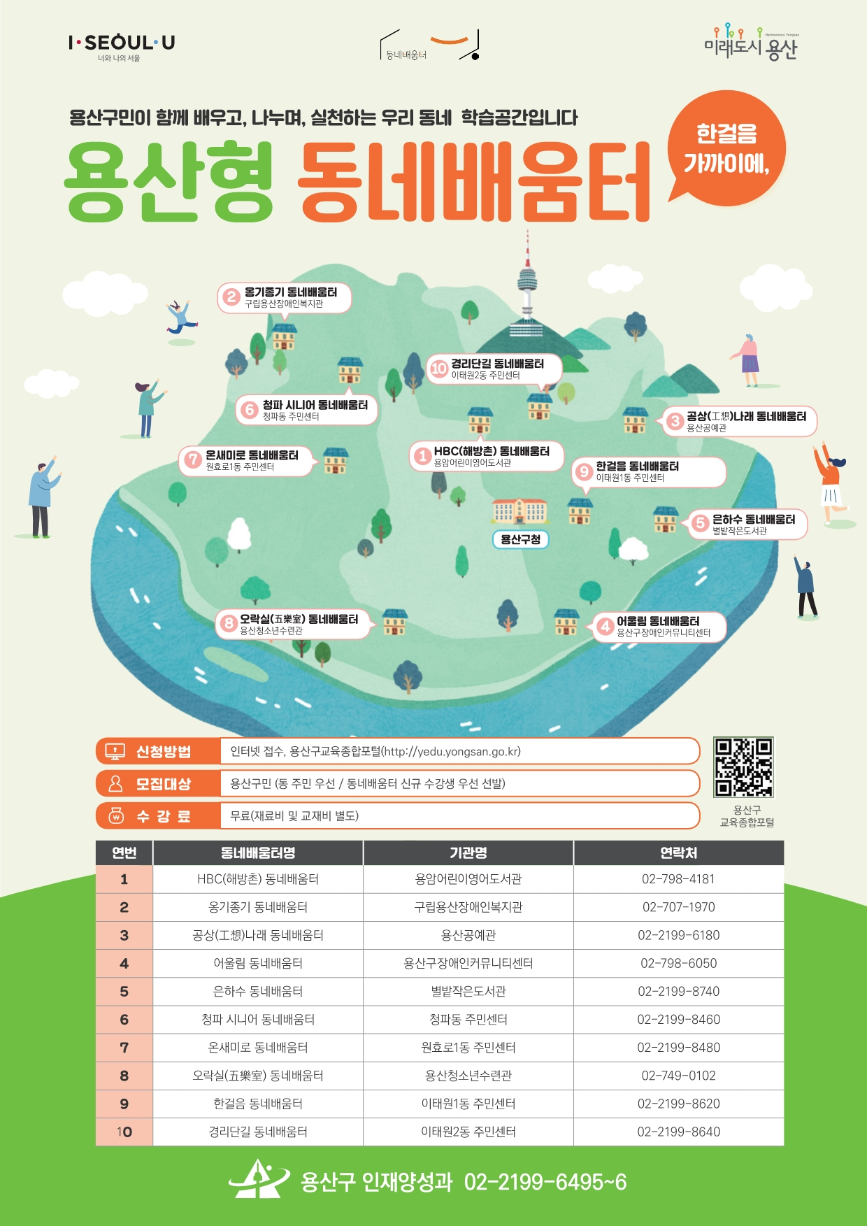 2021년 용산형 동네배움터 홍보 포스터. [용산구 제공]