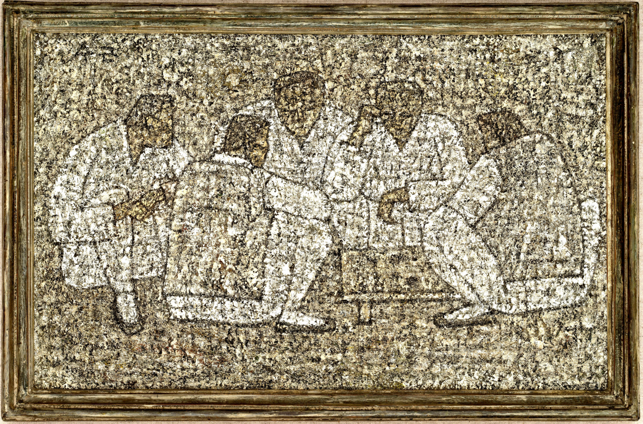 ‘한일’(閑日, 한가한 날)(33x53cm, 캔버스에 유채, 1950년대)