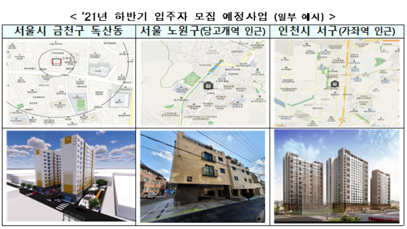 하반기 입주자 모집 예정 공공전세사업 [국토교통부]