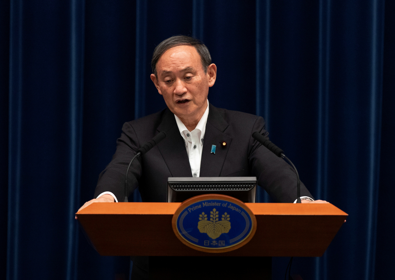 스가 요시히데(菅義偉) 일본 총리. [로이터]