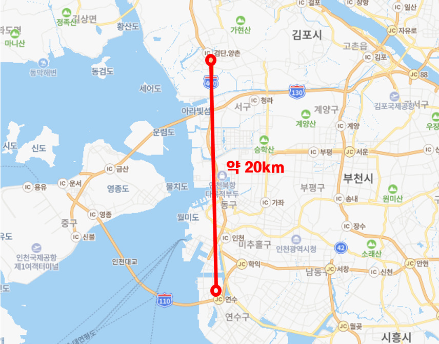 인천 3호선 위치도