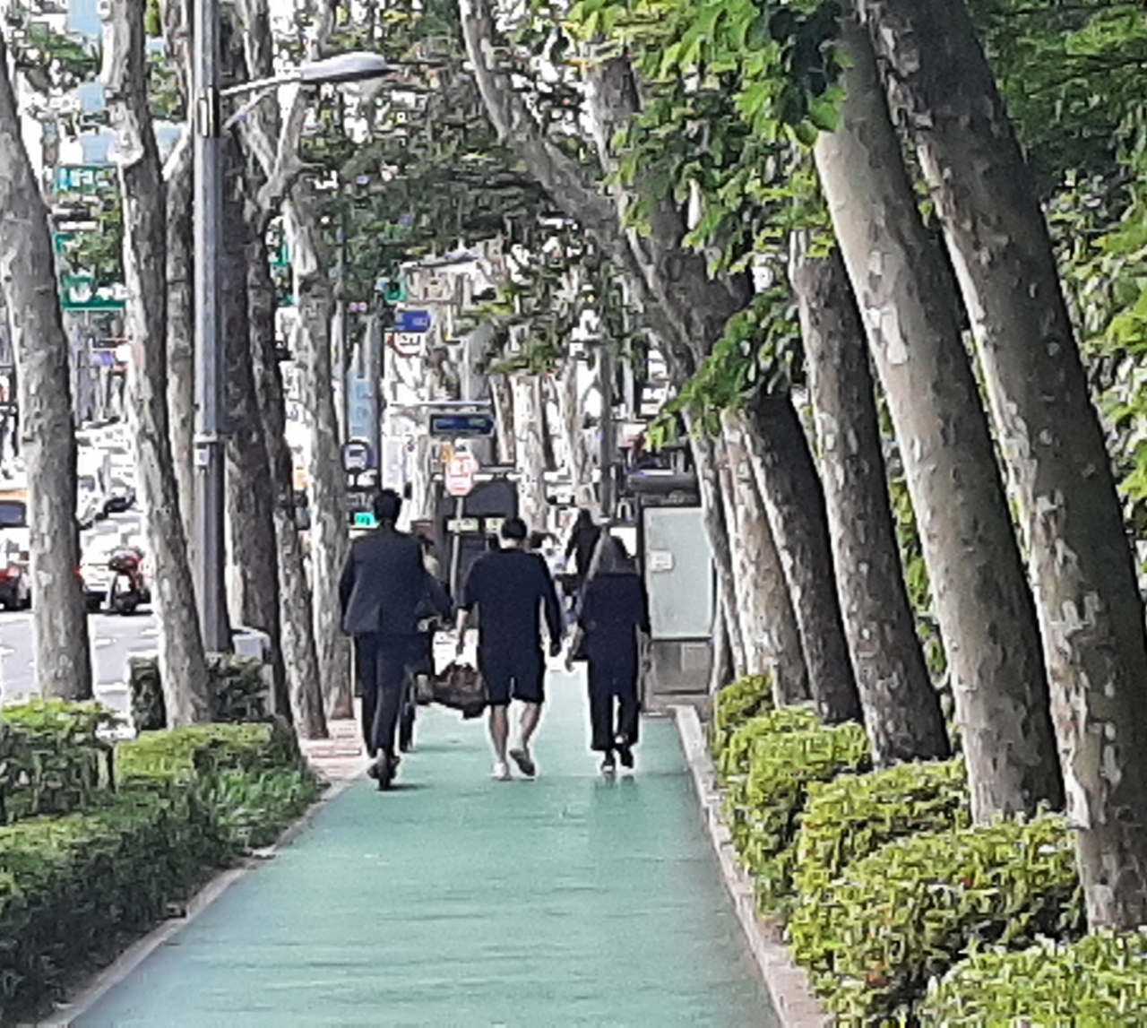 지난 11일 서울 강남구 지하철 3호선 대치역 인근 자전거와 보행자 겸용 도로에서 보호장구를 착용하지 않은 채 개인형이동장치(PM)를 타고 지나가는 운전자의 모습. 주소현 기자/addressh@heraldcorp.com