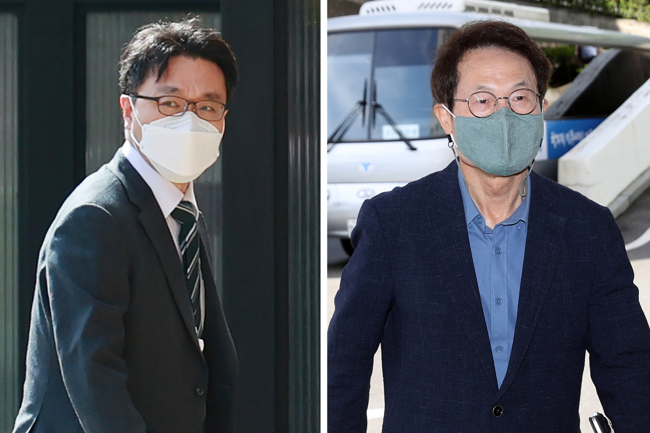 고위공직자범죄수사처(공수처)가 조희연 서울시교육감의 해직 교사 부당 특별채용 부당 의혹에 첫 사건번호를 부여하고 수사에 착수했다. 김진욱 공수처장과 조희연 서울시교육감이 11일 오전 과천 공수처와 서울시교육청으로 각각 출근하고 있는 모습. [연합]