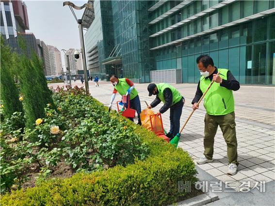 노숙인 희망일자리사업 활동 모습. [동대문구 제공]
