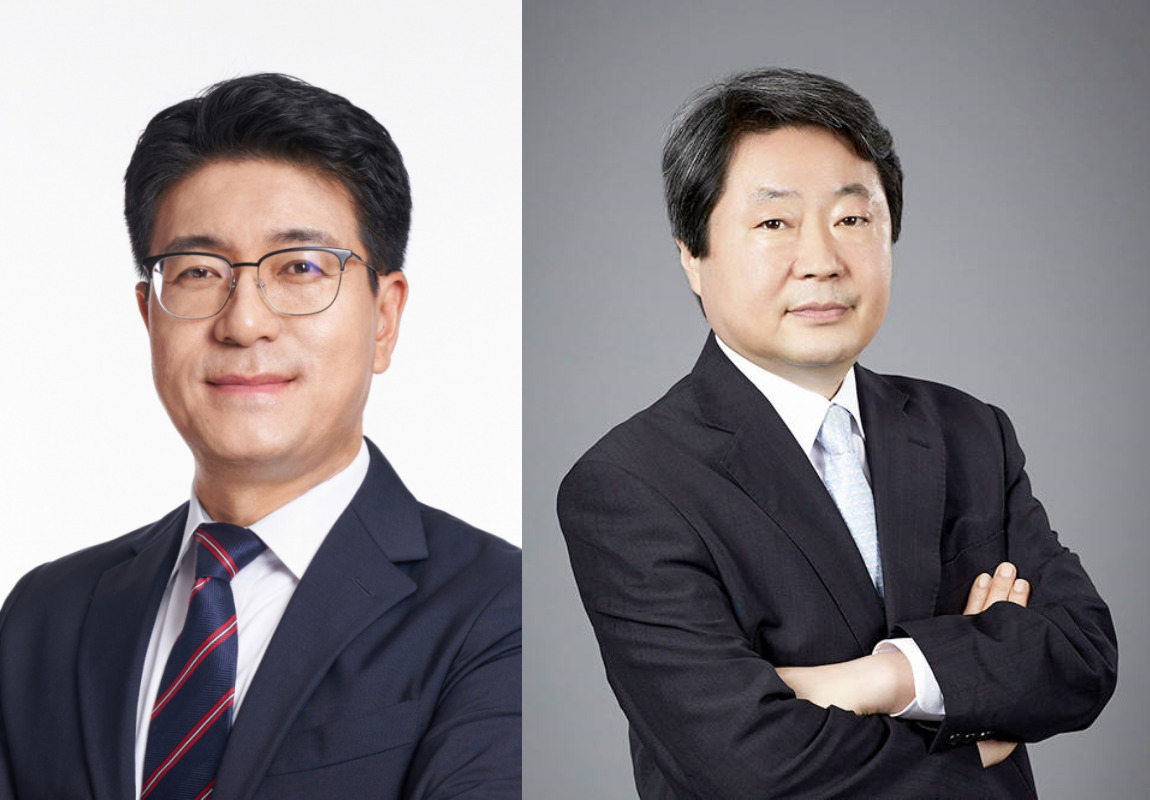박진효(좌) ADT캡스 대표와 강석균 안랩 대표 [각사 제공]