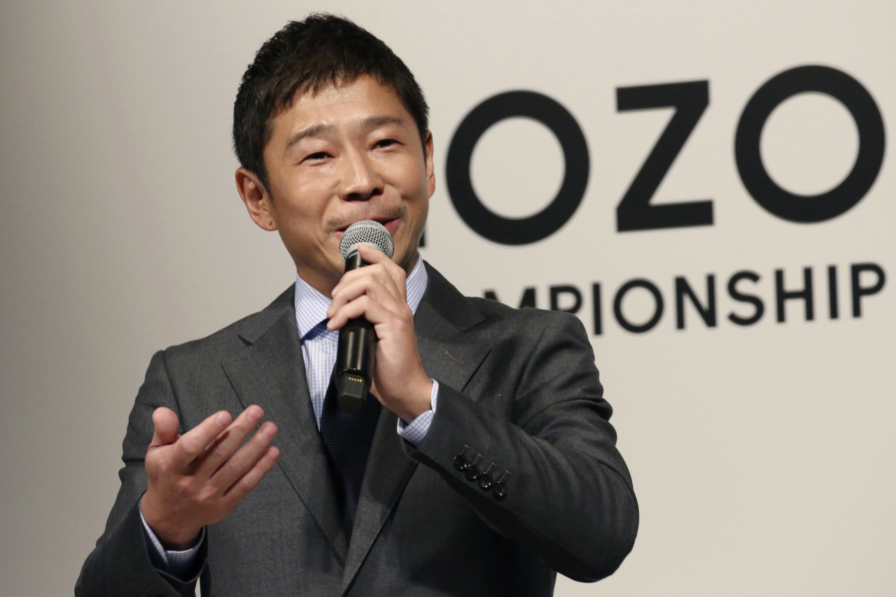 온라인 쇼핑몰 조조(ZOZO) 창업자인 마에자와 유사쿠. [AP]