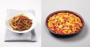 고구마순 김치(왼쪽), 고구마 김치
[농촌진흥청 제공]