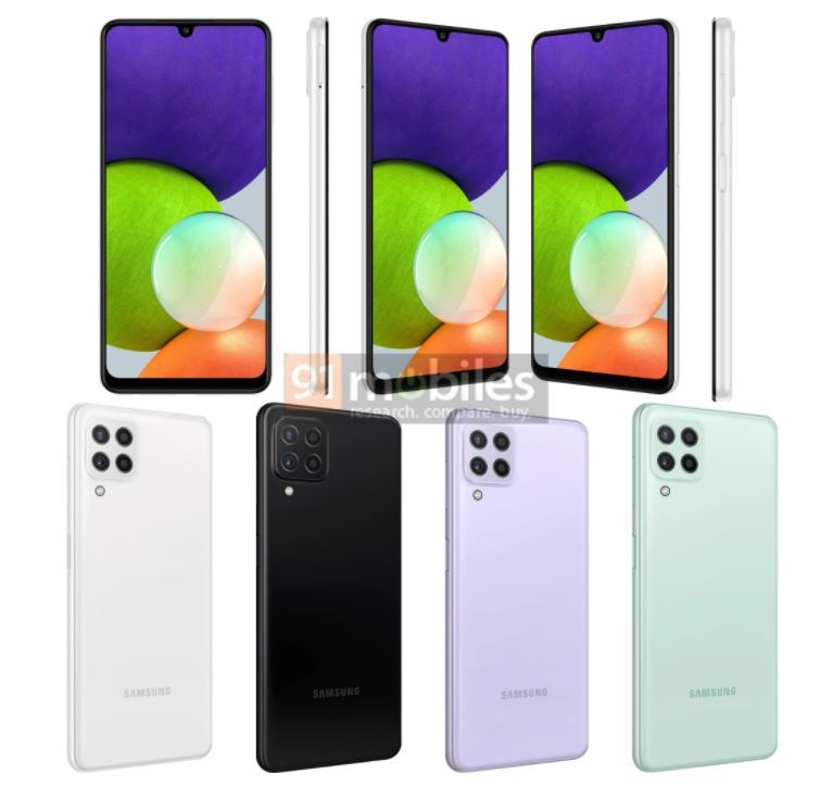 갤럭시A22 LTE 모델 예상 이미지 [출처:91모바일(91mobiles)]