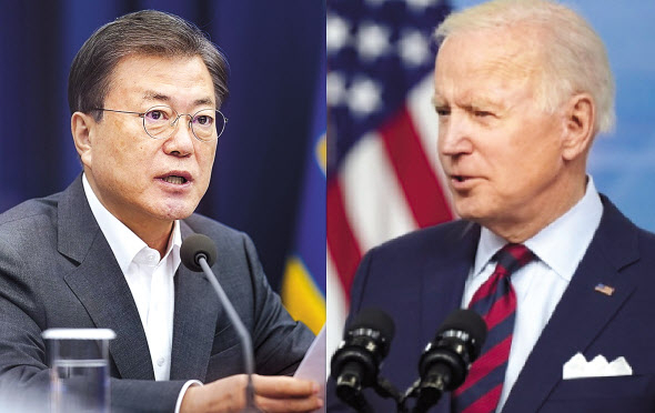 문재인 대통령과 조 바이든 미국 대통령이 오는 21일(현지시간) 워싱턴DC에서 한미정상회담을 여는 가운데 전문가들은 양 정상이 북한문제와 중국문제에서 어느 정도 수준에서 공감대를 형성할 지가 관건이라고 분석했다. [헤럴드DB·EPA]