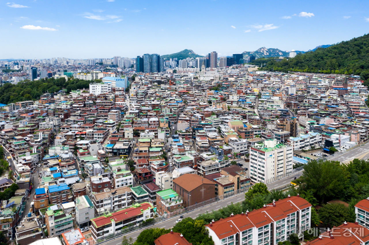 서울 용산2가동 해방촌 일대 전경. [서울시 제공]