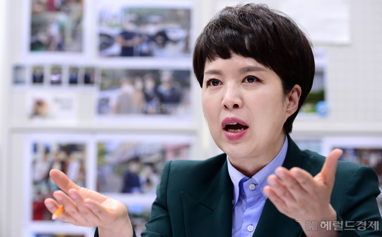 국민의힘 차기 당대표에 도전하는 김은혜 국민의힘 의원. [이상섭 기자/babtong@]