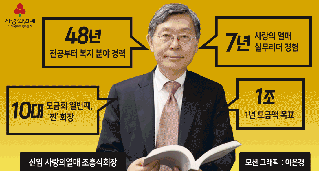 오는 25일 취임해 3년간 사랑의열매를 이끌 조흥식 신임 회장.