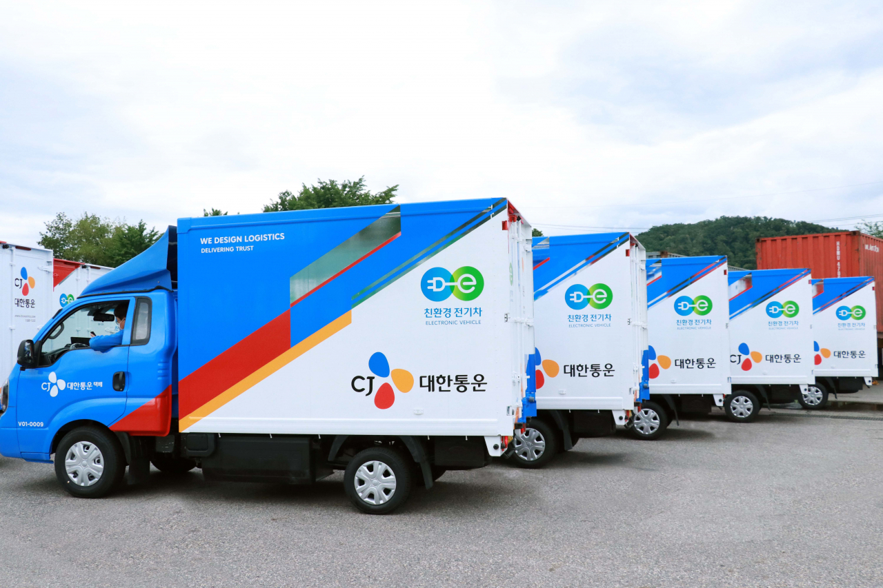 CJ대한통운 전기택배차. [CJ대한통운 제공]