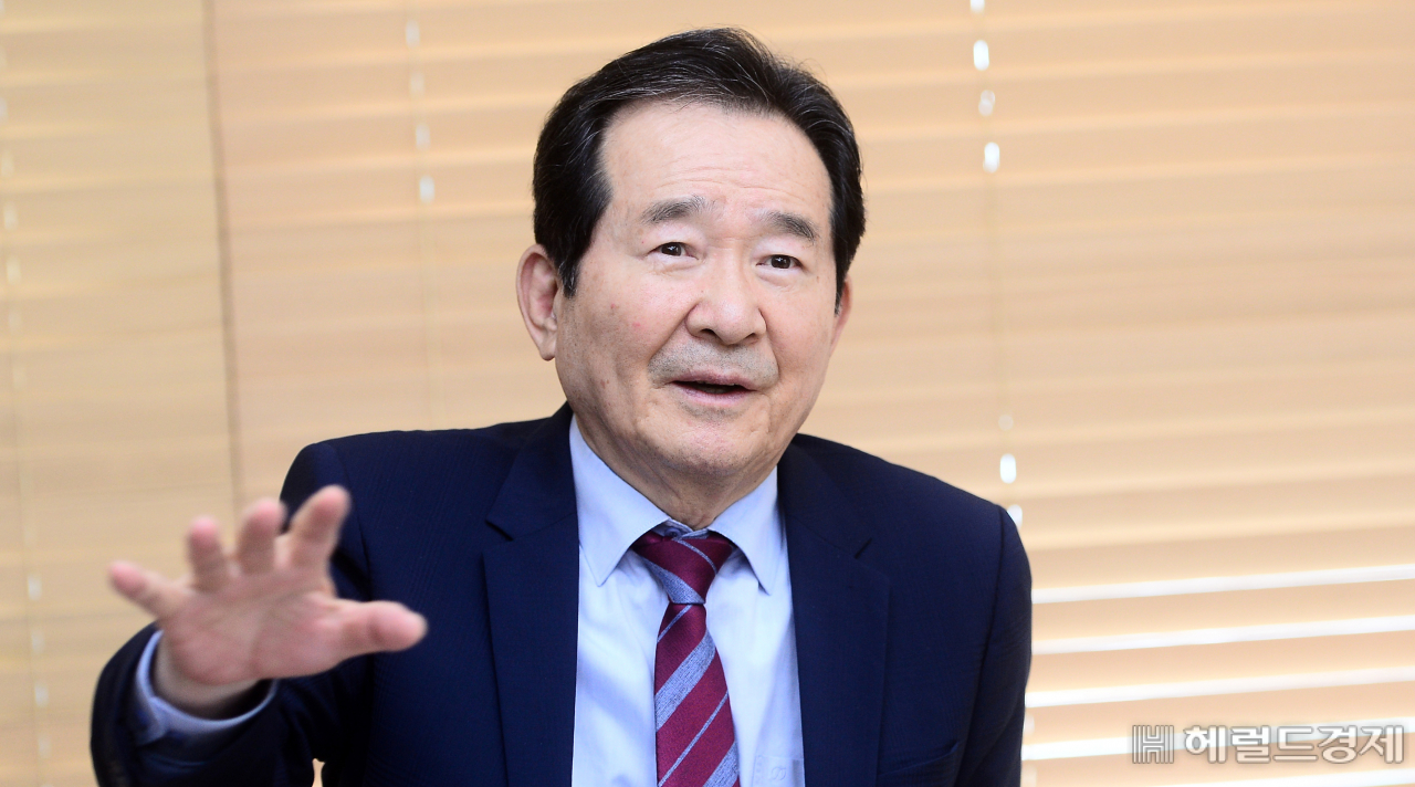 여권의 유력 대선 후보인 정세균 전 국무총리. 이상섭 기자/babtong@heraldcorp.com