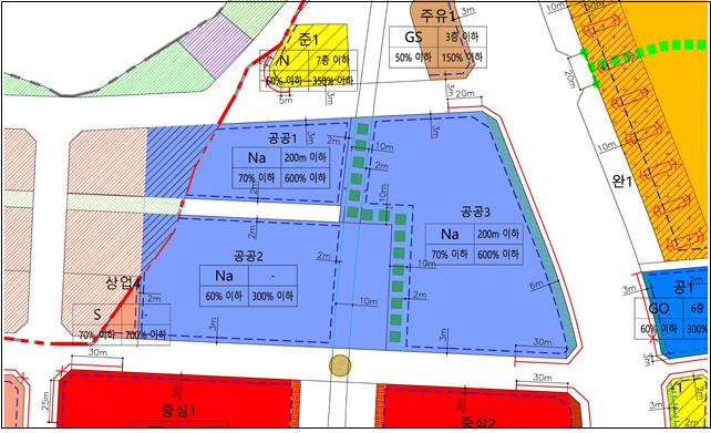 위치도(공공1 소상공인 복합클러스터, 공공2 인천지방국세청 예정부지, 공공3 루원복합청사)