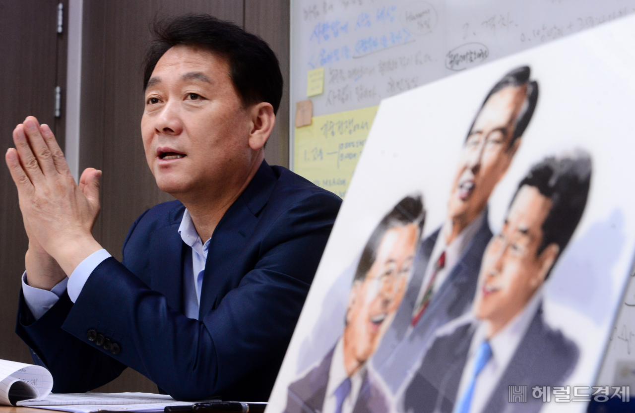 이광재 더불어민주당 의원. 이상섭 기자 babtong@heraldcorp.com