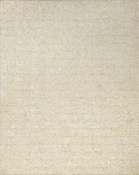 정상화, 무제 74-F6-B, 1974, 캔버스에 유채, 226&times;181.5cm. 국립현대미술관 소장. 사진 서스테인 웍스. [국립현대미술관 제공]
