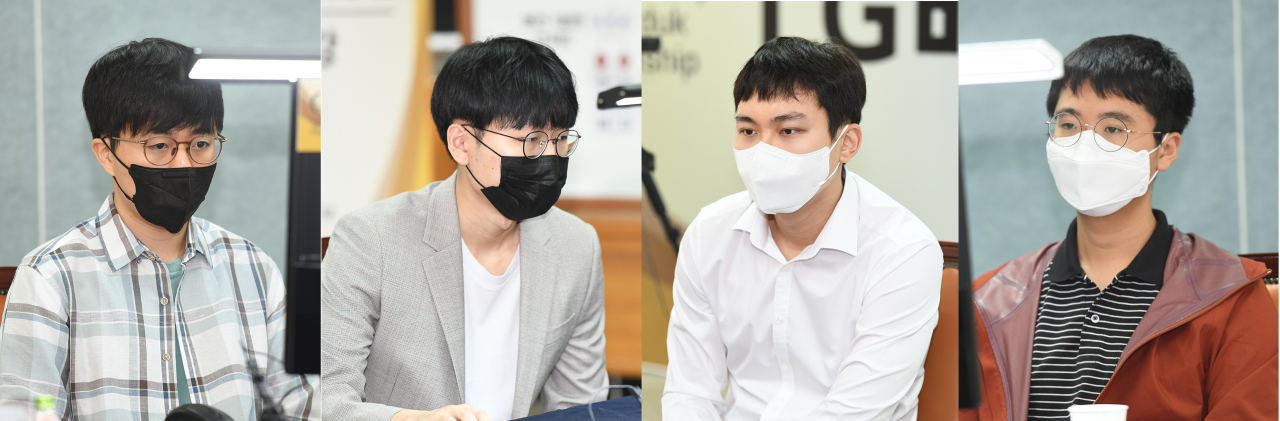 8강전에 나서게 될 신민준 신진서 박정환 변상일 9단(왼쪽부터)