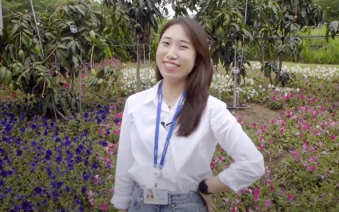 박민지 삼성전자 메모리사업부 인사팀 직원[제공=삼성전자 반도체 유튜브 캡처]