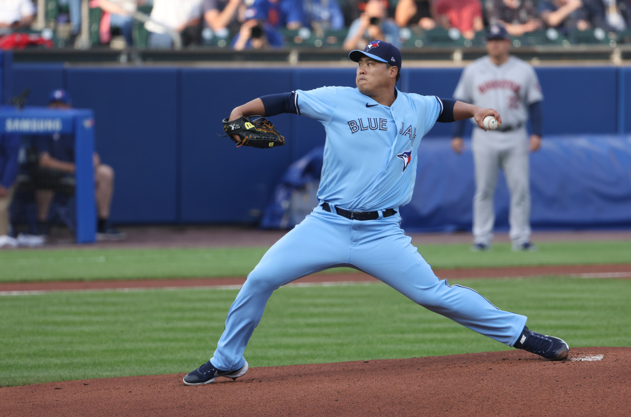 Ryu Hyun-jin of Toronto Blue Jays against the Houston Astros.