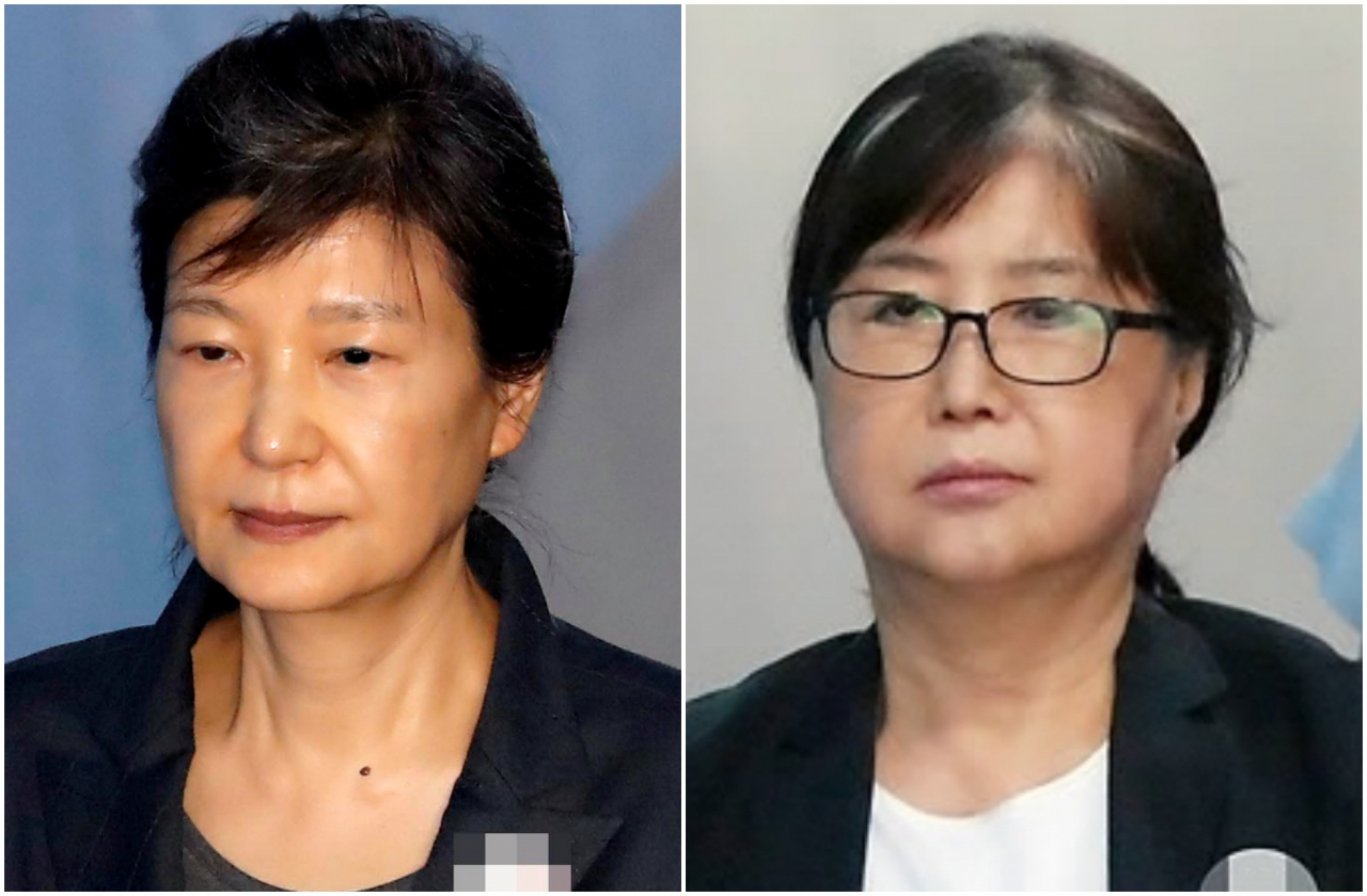 박근혜 전 대통령과 최서원(개명 전 최순실)씨. [연합]