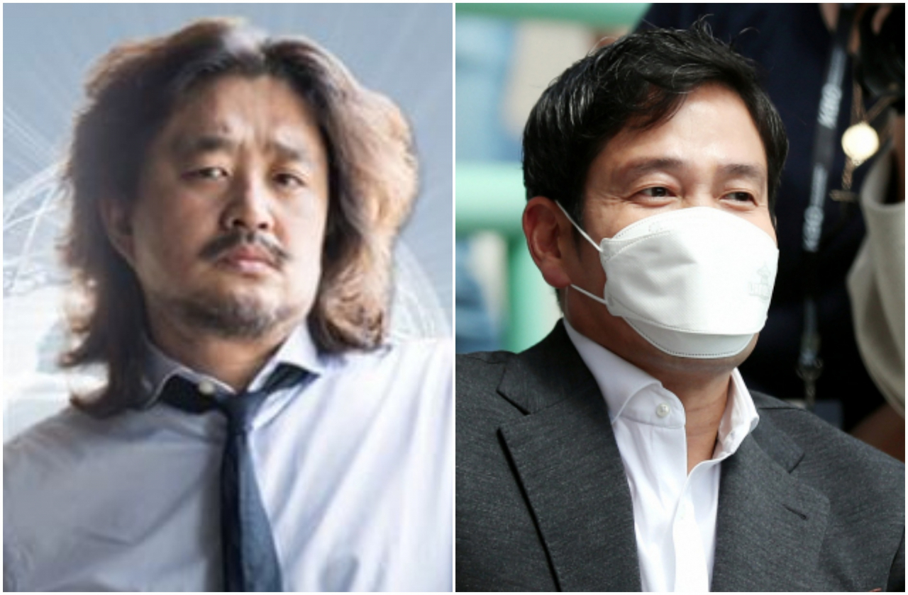 방송인 김어준과 정용진 부회장. [TBS교통방송 캡처·연합]