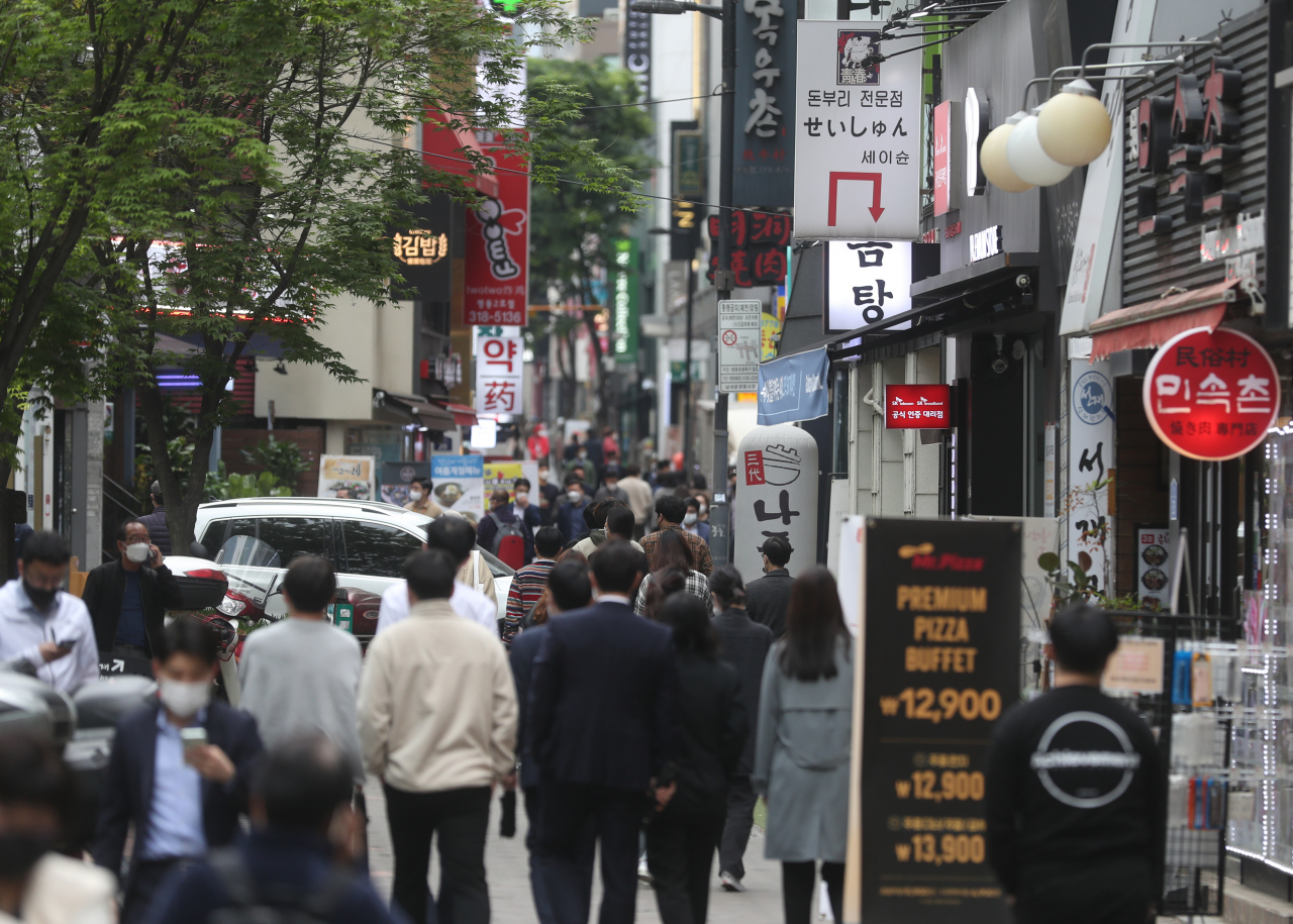 서울 중구 명동의 식당가 모습. [연합]