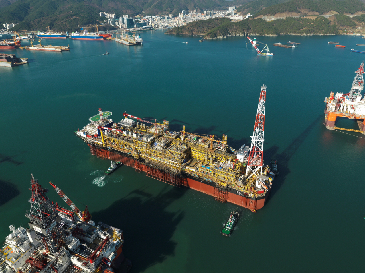 대우조선해양이 건조한 부유식 원유 생산저장하역 설비(FPSO)의 모습. [대우조선해양 제공]