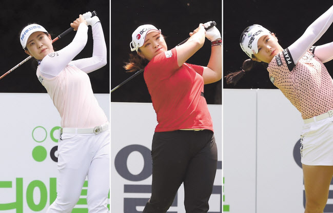 올시즌 KLPGA 대상 포인트·상금 랭킹에서 1,2,3위를 달리고 있는 박민지, 장하나, 박현경 (왼쪽부터). [KLPGA 제공]