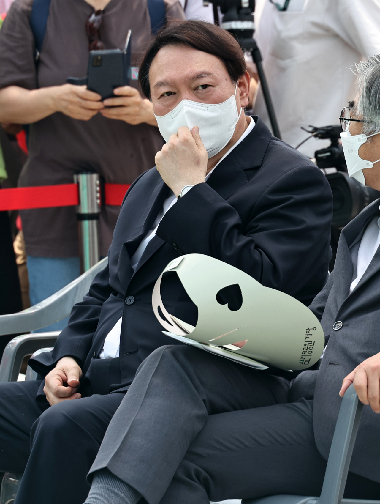 윤석열 전 검찰총장이 9일 오후 서울 남산예장공원 개장식에 참석하고 있다. [연합]