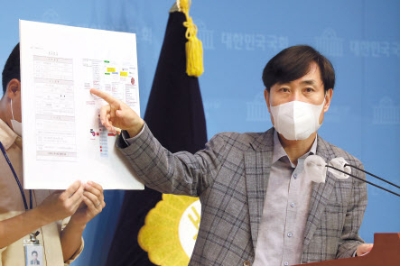 국민의힘 하태경 의원이 18일 서울 여의도 국회 소통관에서 원전·핵연료 원천기술 보유한 한국원자력연구원 내부 시스템에 북한 해커 추정 세력을 포함한 13개 외부 IP의 비인가 침입이 확인됐다고 주장하고있다. 이상섭 기자